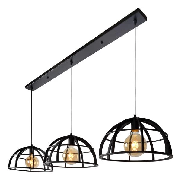 Lucide DIKRA - Pendant light - Ø 40 cm - 3xE27 - Black - detail 3